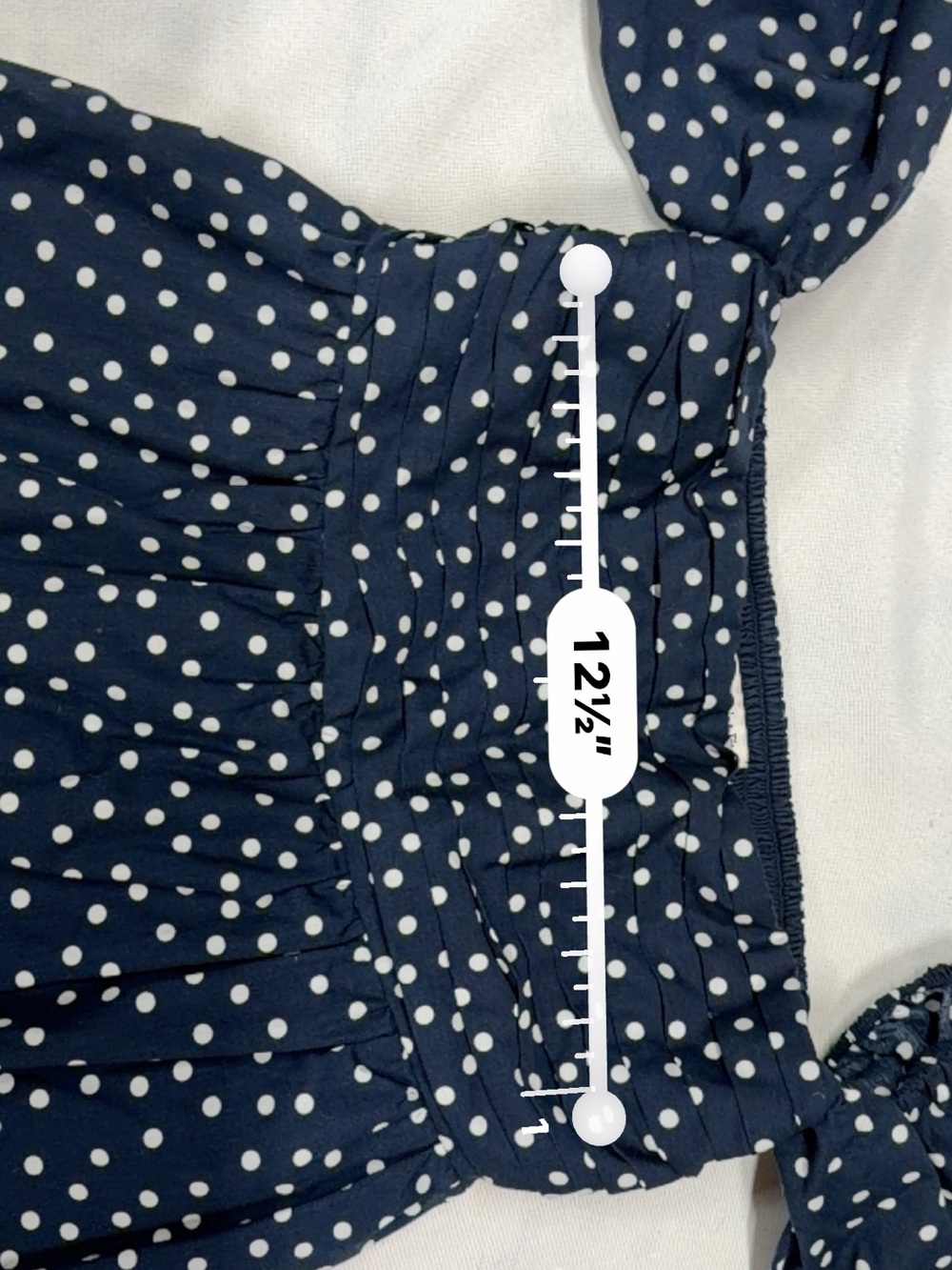 Abercrombie & Fitch Navy and White Polka Dot Mini Dress/Shorts - Picture 13 of 14
